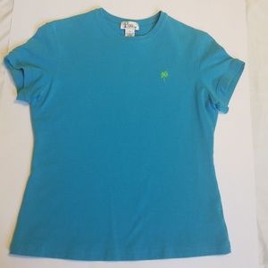 Lilly Pulitzer solid blue t-shirt Pima cotton